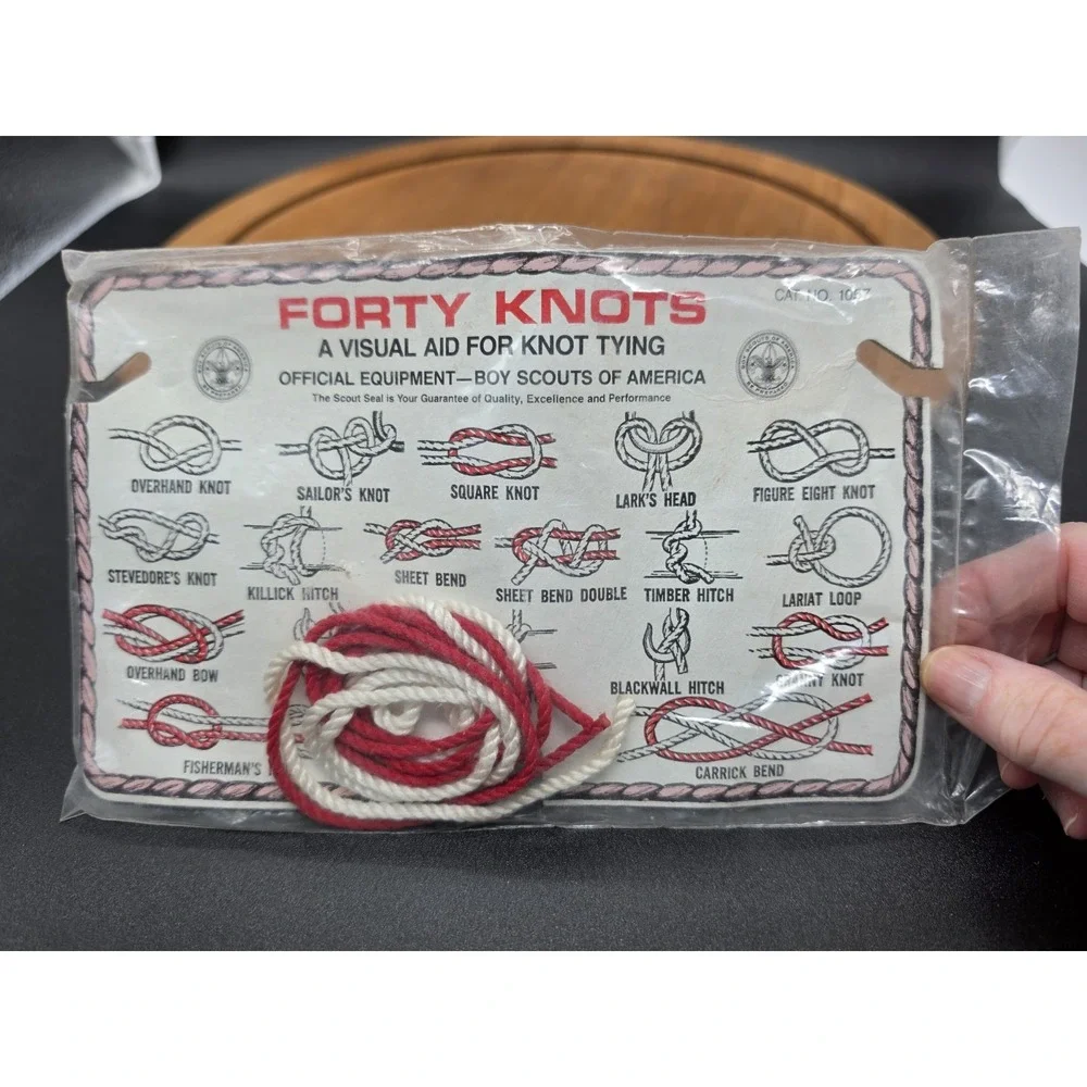 Vintage Boy Scouts of America BSA Forty Knots for Knot Tying Kit